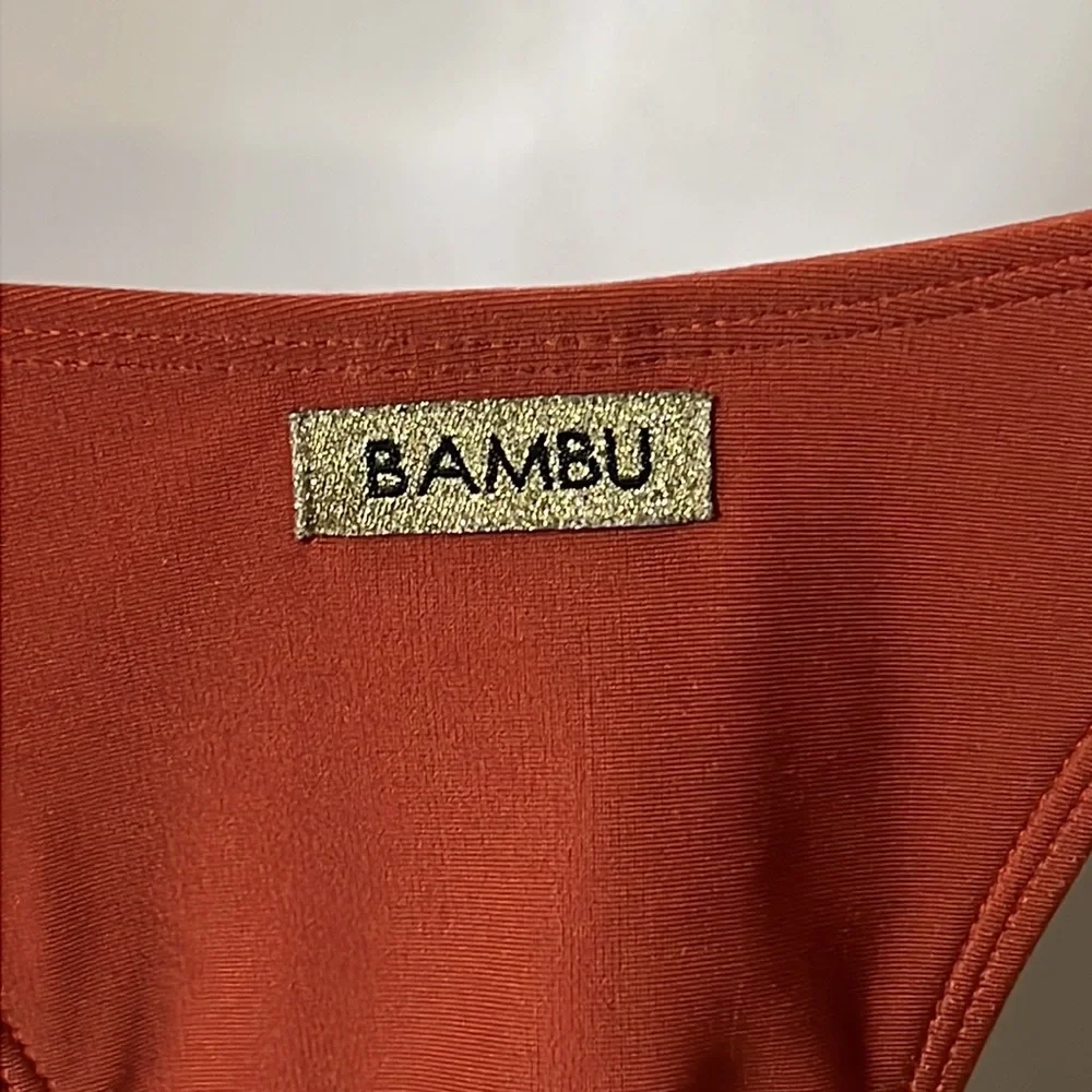 Bambu bikini swimsuit butterfly design with adjustable bottoms size Petite Small